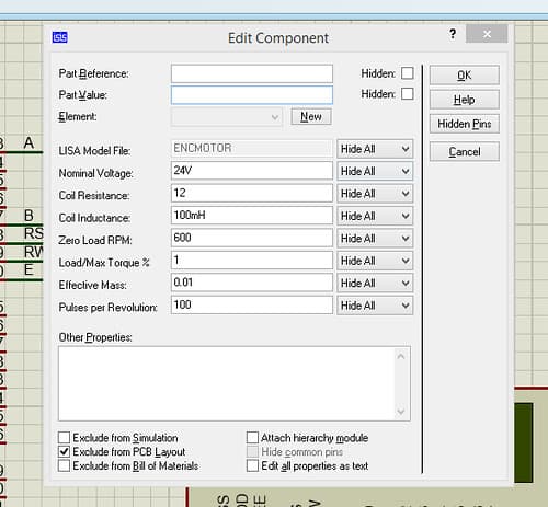 Cài đặt thông số motor
Proteus