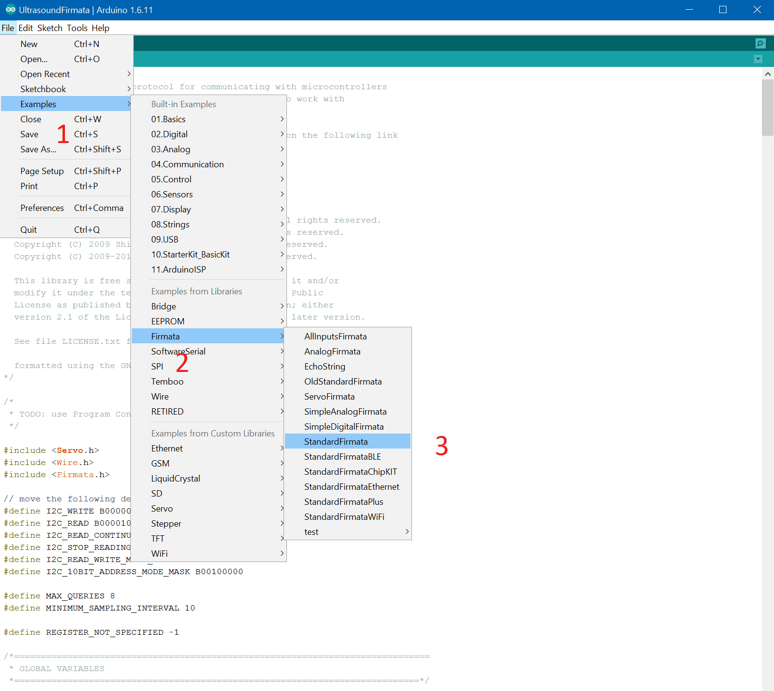 Nạp Firmata
Arduino